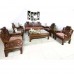 Rosewood Sofa Set Handcarved Four Seasons Design 10 Pcs Set Natural Finish LK-10 PCS