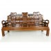 Rosewood Sofa Set Handcarved Four Seasons Design 10 Pcs Set Natural Finish LK-10 PCS