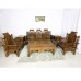 Rosewood Highback Sofa Set Handcarved Floral Design 6 Pcs Set Natural Finish FT SOFA M/6