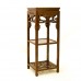 Solid Rosewood Square Flower Stand With Shelves Natural Finish - LPK SQ FS