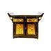 Oriental Altar Entrance Cabinet Lacquered Gold Black Finish - LK5132 