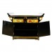 Oriental Altar Entrance Cabinet Lacquered Gold Black Finish - LK5132 