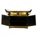 Oriental Altar Entrance Cabinet Lacquered Gold Black Finish - LK5132 