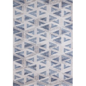 Triangle Pattern Rug, Blue, Large - C19103007L