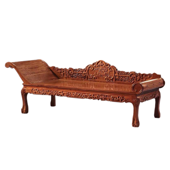 Rosewood Diwan Bed with Pillow Top Tiger Leg Natural Finish  - LK 172