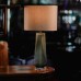 Glass Table Lamp w/ Linen Shade, Light Grey - L21001