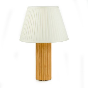 Rubber Wood Table Lamp w/ Shade - L24155