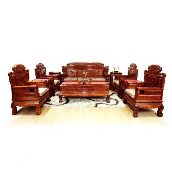 LK 031-C11,Solid Rosewood Imperial Sofa Suite (1Set/11 Pcs)