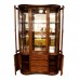 Rosewood Kidney Shape Display Cabinet with Mother of Pearls Inlaid Natural Finish - LK04004754