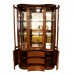 Rosewood Kidney Shape Display Cabinet with Mother of Pearls Inlaid Natural Finish - LK04004754