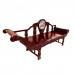 Rosewood Daybed/Diwan Bed With Pillow Top Full Of Hand Carvings Centre Marble Dark Cherry Red Finish - LK171C3.5MB