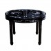  Dark Cherry 80″ Rosewood Dining Table 9 Pc Set With Mother Of Pearls Inlaid On Table and Chairs - LK73/000511AM