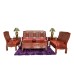 High Back Solid Rose Wood 6 Pieces Sofa Set with Open Carving - LK69-001074M/D