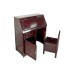 LK 60-00261 36'' Writing Desk 1 Drawer 1 Door W: Hidden Chair and Mahogany finish