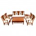  LK B1Rosewood 8Pcs Sofa Set Round Leg With Carving