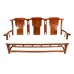  LK B1Rosewood 8Pcs Sofa Set Round Leg With Carving