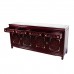 LK11/000354A Rosewood 72" Buffet 4 Drawer 4 Door St. Leg Inlaid with Mother of Pearls in Mahagony Finish