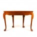 LK31/0016/1.5  Half moon Table with Tiger Leg and Deep Carved Floral Design with Natural Finish