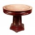 Mother of Pearls Inlaid Rosewood Round Dining Table and 4 Pcs Side Chair with Mahagony Finish