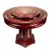 Mother of Pearls Inlaid Rosewood Round Dining Table and 4 Pcs Side Chair with Mahagony Finish