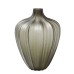 Carved Glass Vase, Grey, Small - A20018