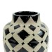 Handmade Pottery Black Checkered Mini Vase - A21165