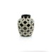 Handmade Pottery Black Checkered Mini Vase - A21165