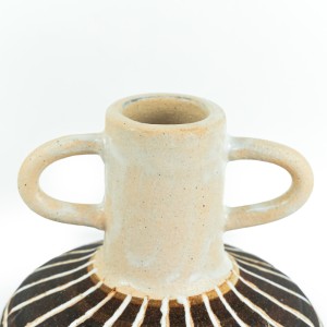 Handmade Pottery Decorative Vase w/ Handles - A23017