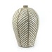 Pottery Vase w/ Stripes, White, Small - A24103