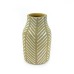 Pottery Vase w/ Stripes, White - A24101