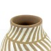 Pottery Vase w/ Stripes, White - A24099