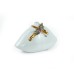 Ceramic Decorative Vase w/ Enamel Dragonfly, White - A24135