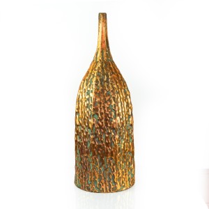 Metal Decorative Vase, Antique Gold - A24122