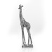 Large Resin Giraffe, Antique Silver - A19104009