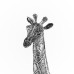 Large Resin Giraffe, Antique Silver - A19104009