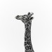  Small Resin Giraffe, Antique Silver - A19104010