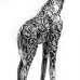  Small Resin Giraffe, Antique Silver - A19104010