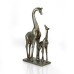 Resin Carved Giraffe, Antique Silver - A20028