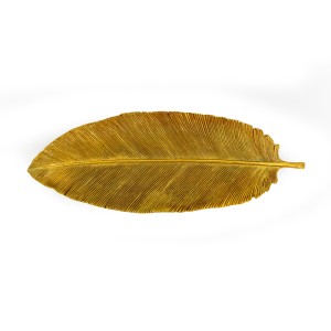 Resin Leaf Tray, Gold - A20045