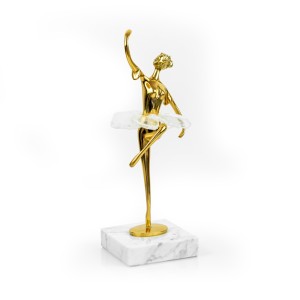 Brass Ballet Dancer w/ Marble Base - A21064