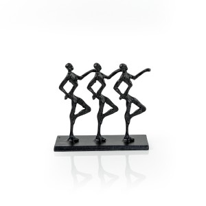 Cast Iron Sculpture on Base, Black - A21095