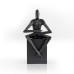 Cast Iron Sitting Sculpture on Base, Black - A21109