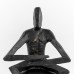 Cast Iron Sitting Sculpture on Base, Black - A21109