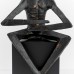 Cast Iron Sitting Sculpture on Base, Black - A21109