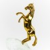 Brass Running Horse with Stone Base - A22903