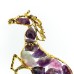 Alloy & Fluorite Horse with Marble Base, Blue - A22909