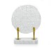 Crystal Round Plate with  Marble Base, Large - A24027L