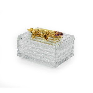  Glass & Alloy Tissue Box, Small - A24133S