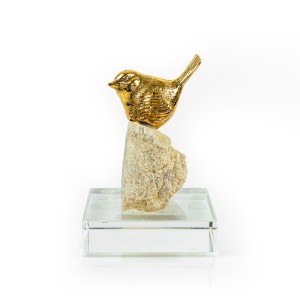 Brass Bird W/ Cyrstal Base - A24211