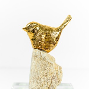 Brass Bird W/ Cyrstal Base - A24211